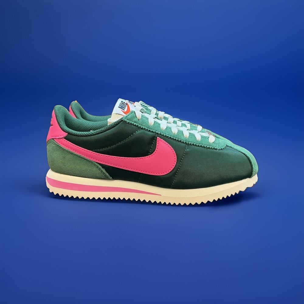 New Women's Size 6 Nike Cortez Green Pink Fir IF1764-300